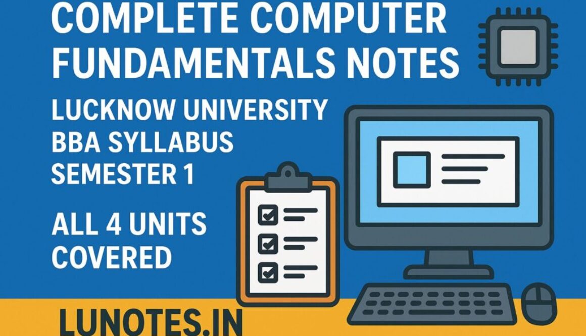 computer full syllabus semester 1 lucknow university bba by lunotes.in