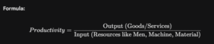 that's productivity Formula: