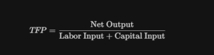 Total Factor Productivity (TFP) formula
